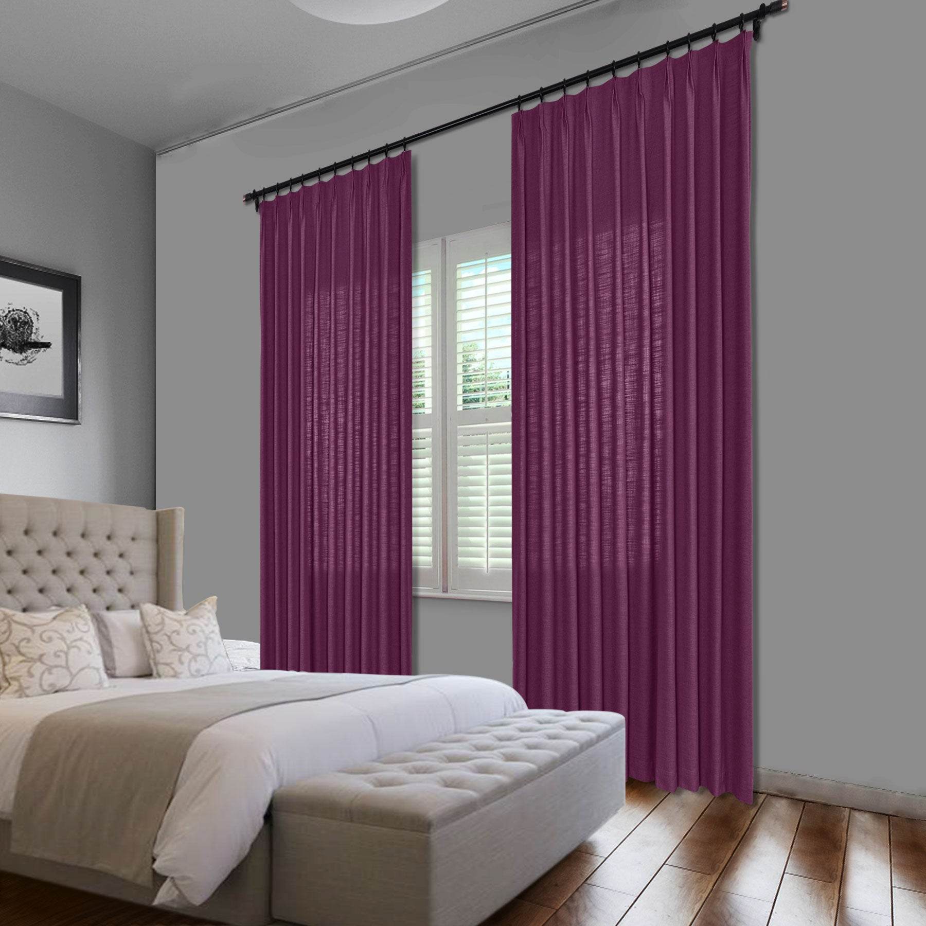 1908 Linen Blend Unlined Breathable & Natural Curtain Pinch Pleat - Cololeaf