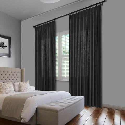 1908 Linen Blend Unlined Breathable & Natural Curtain Pinch Pleat - Cololeaf