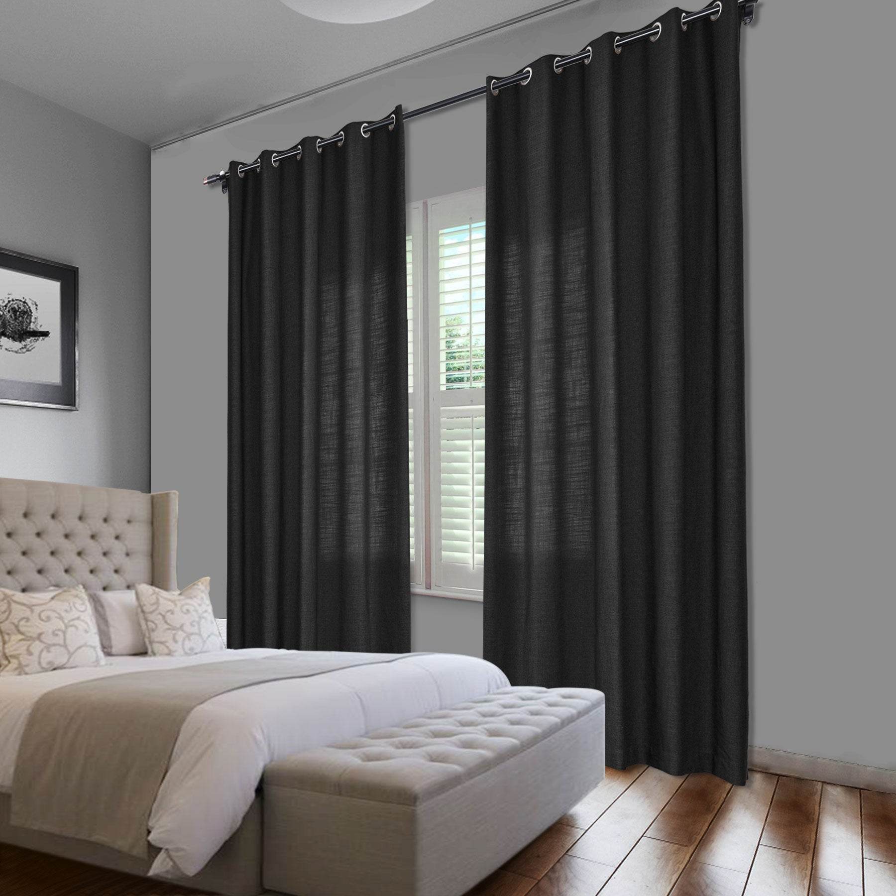 1908 Linen Blend Breathable & Natural Curtain Nickle Grommet - Cololeaf
