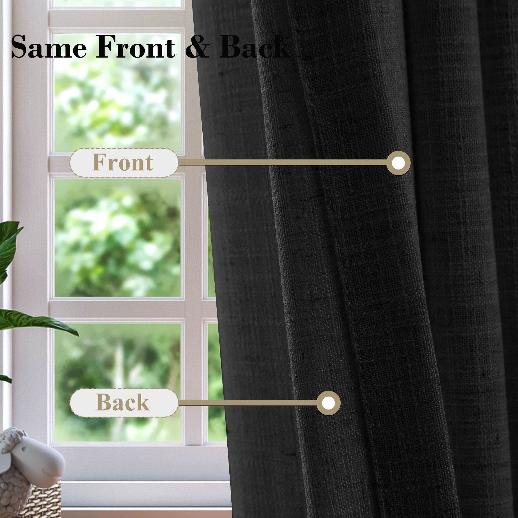 1908 Linen Blend Unlined Breathable & Natural Curtain Pinch Pleat - Cololeaf
