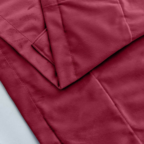 MJ11 Extra Long Soft Velvet Blackout Drapes For Loft Living Room Grommet - Cololeaf
