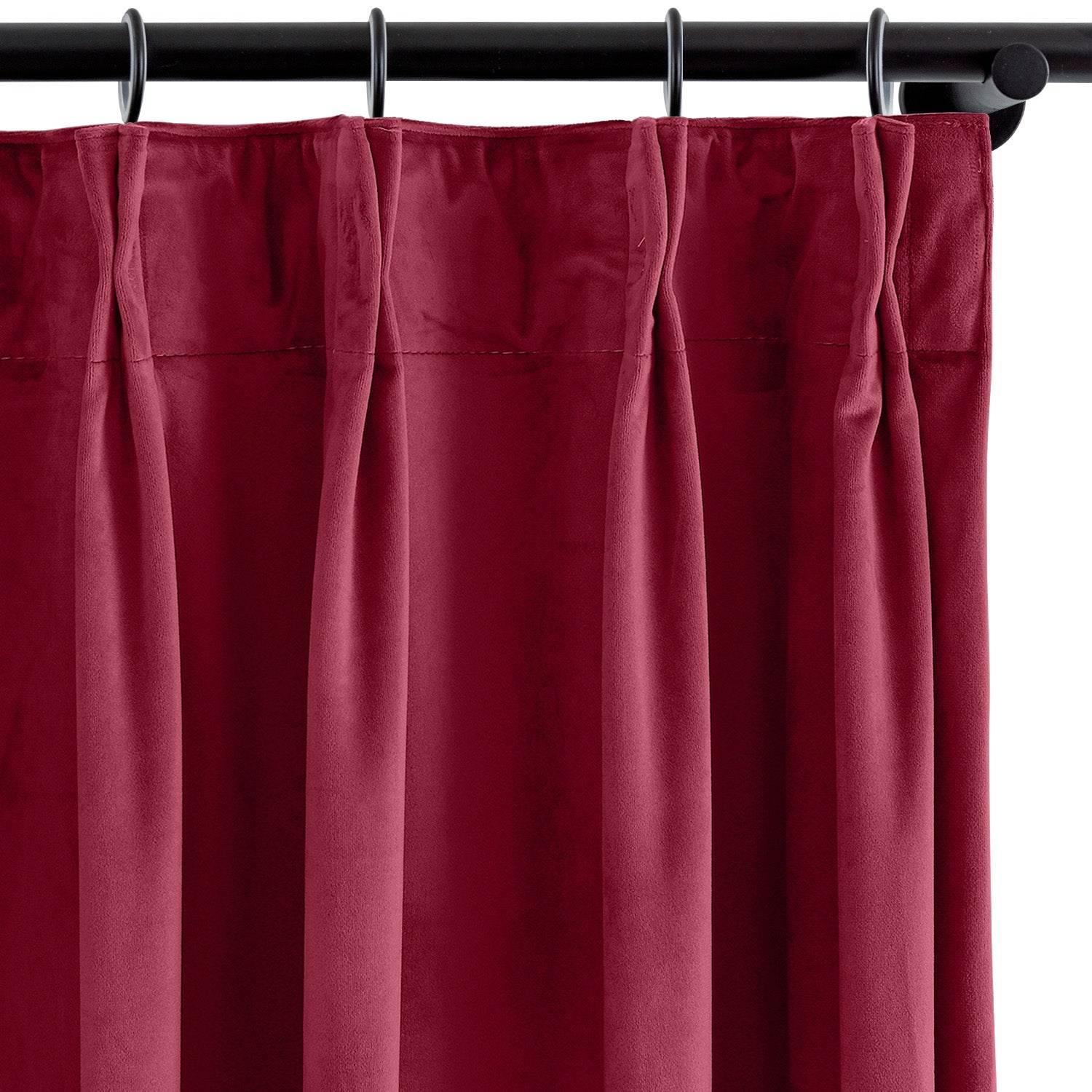 MJ11 Soft Velvet Blackout Drapes For Living Room Bedroom Pinch Pleat - Cololeaf