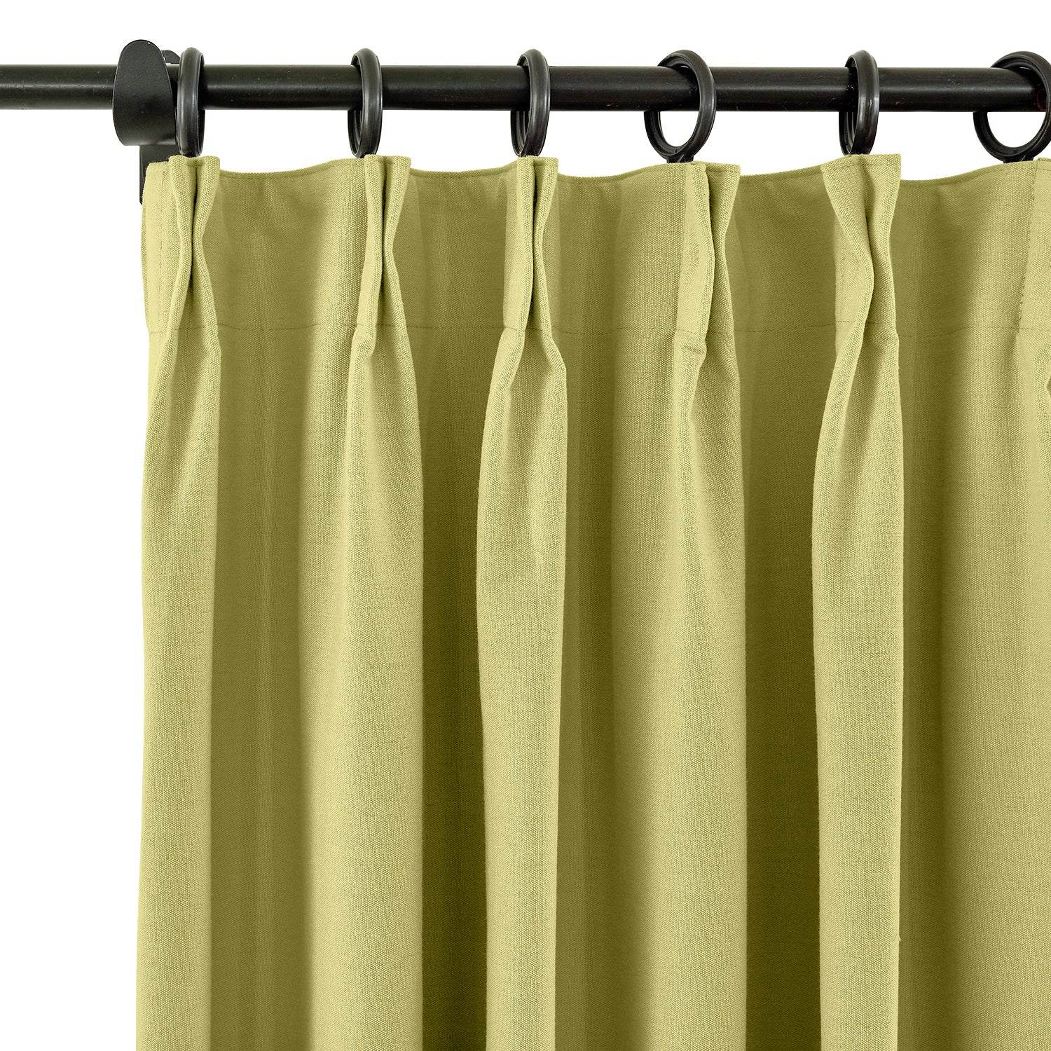 Capri Extra Wide Drape Solid Cotton Heavyweight Curtain Blackout Pinch Pleat - Cololeaf