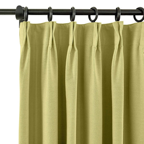 Capri Extra Wide Drape Solid Cotton Heavyweight Curtain Blackout Pinch Pleat - Cololeaf