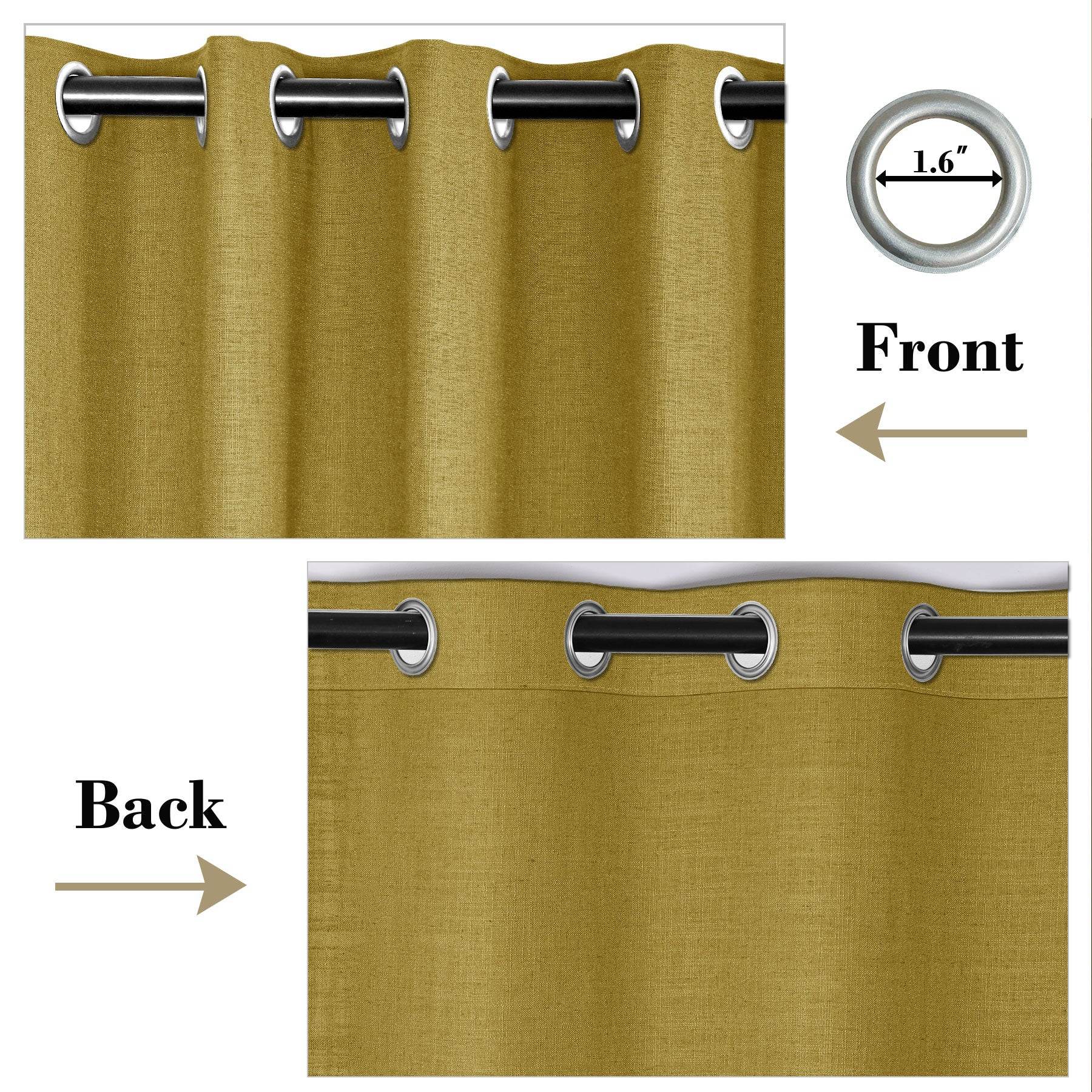 1908 Linen Blend Breathable & Natural Curtain Nickle Grommet - Cololeaf