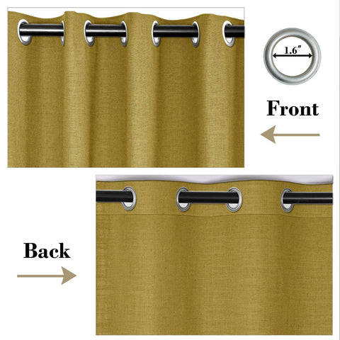 1908 Linen Blend Breathable & Natural Curtain Nickle Grommet - Cololeaf