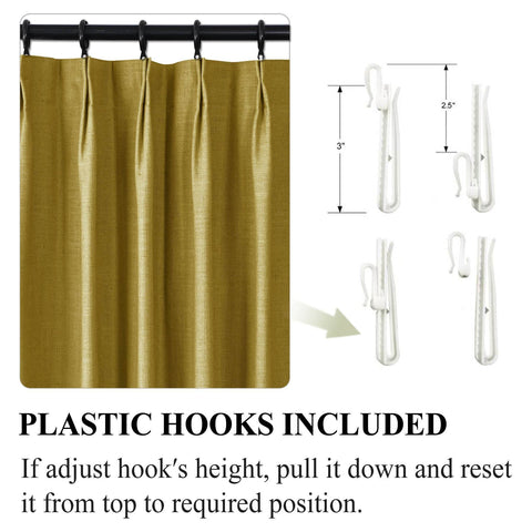 1908 Linen Blend Unlined Breathable & Natural Curtain Pinch Pleat - Cololeaf