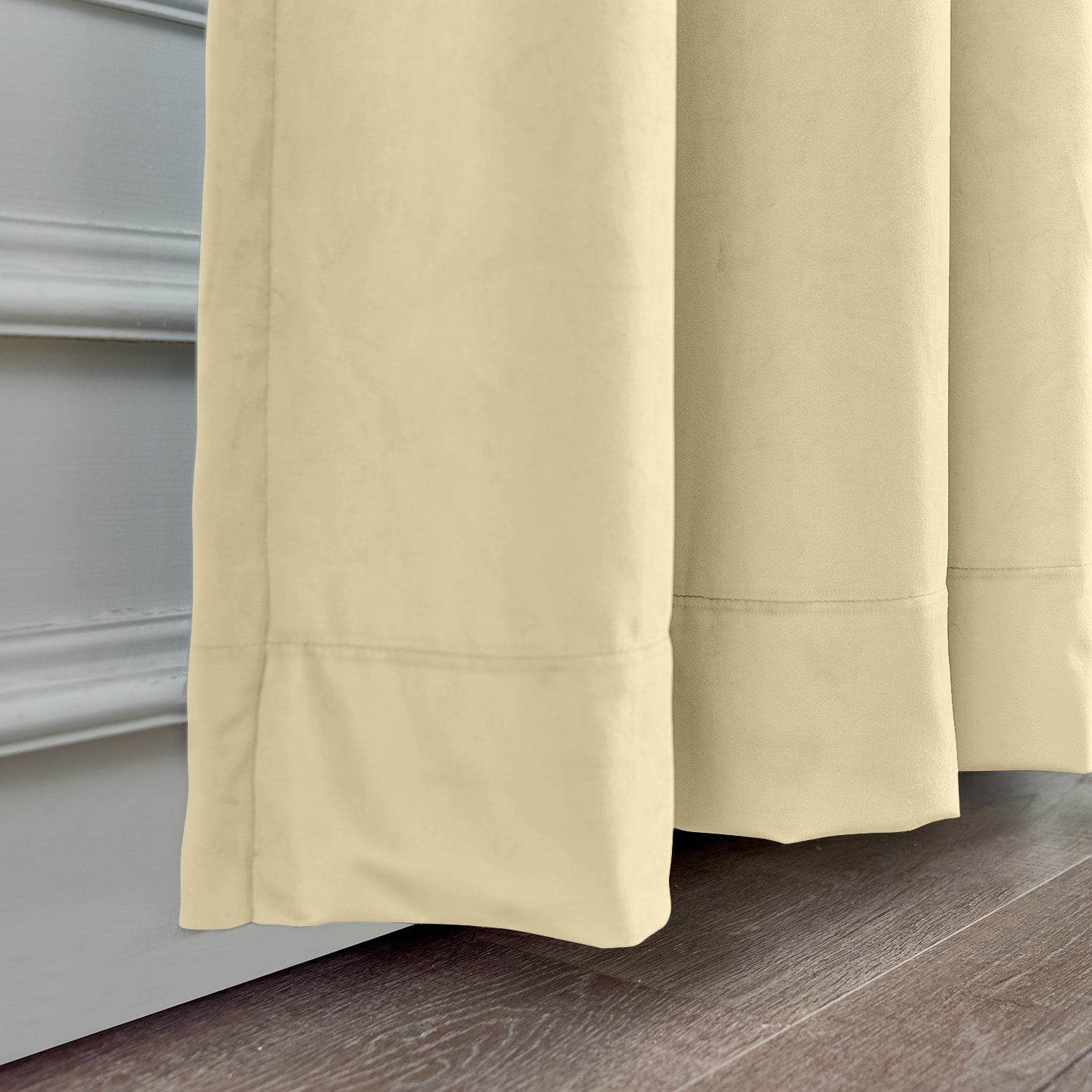 MJ11 Soft Velvet Blackout Drapes For Living Room Bedroom Pinch Pleat - Cololeaf