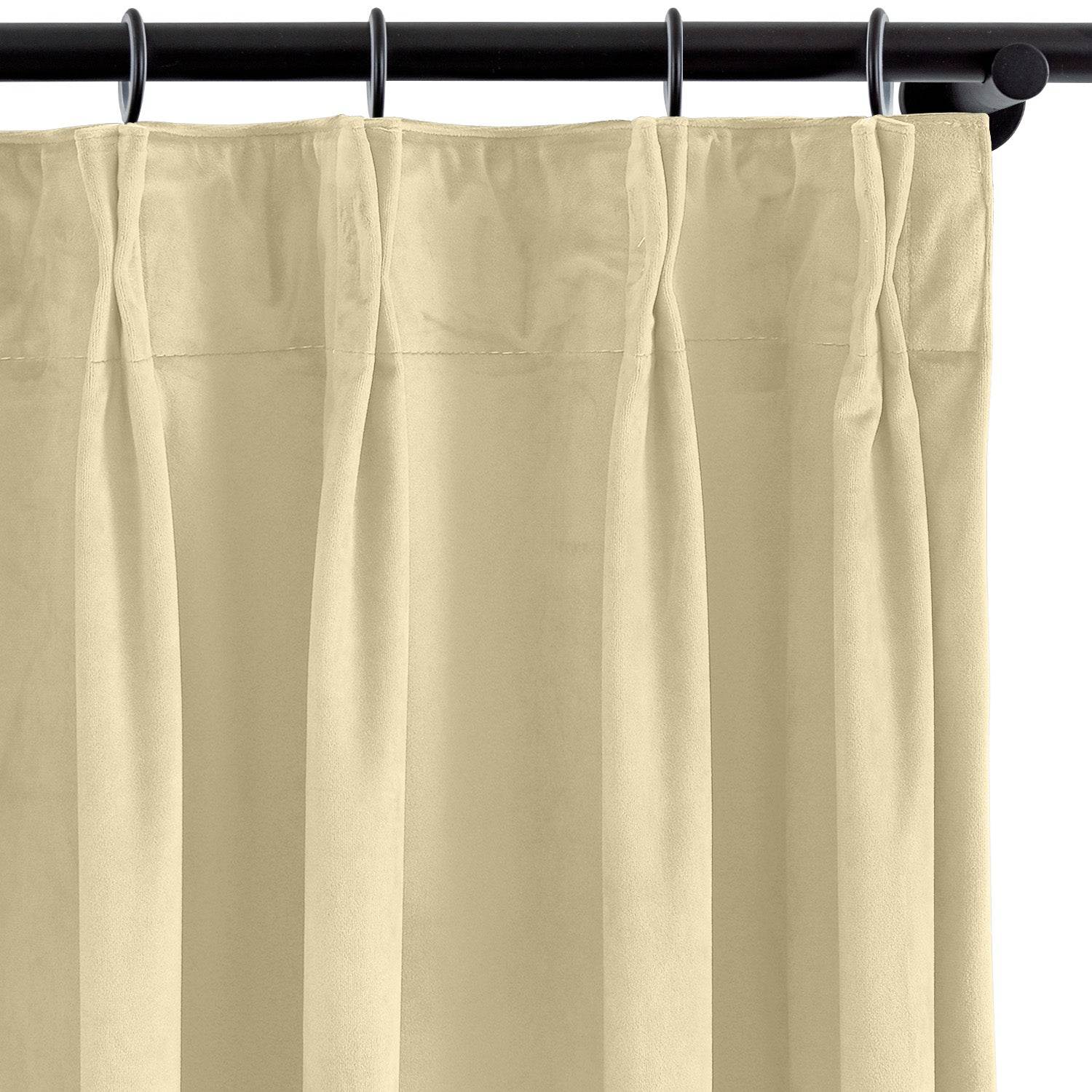 MJ11 Soft Velvet Blackout Drapes For Living Room Bedroom Pinch Pleat - Cololeaf