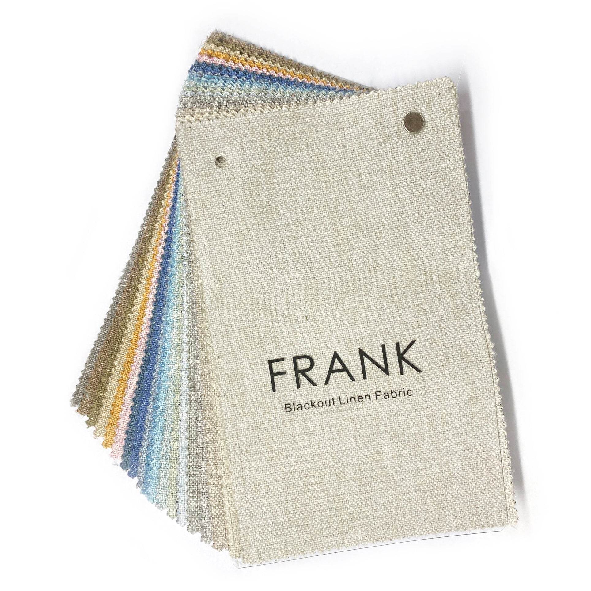 Frank Fabric Sample Book, 90-95% Blackout - Linen Blend, 375 gsm - Cololeaf