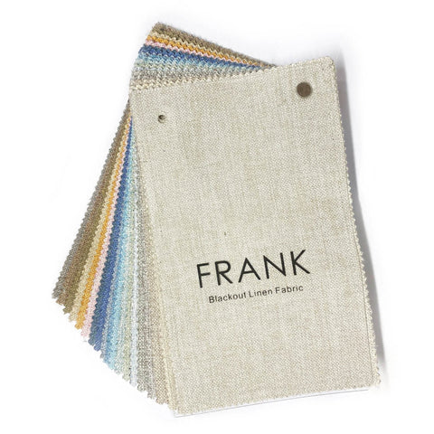 Frank Fabric Sample Book, 90-95% Blackout - Linen Blend, 375 gsm - Cololeaf