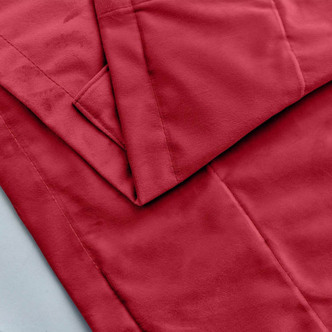 MJ11 Extra Long Soft Velvet Blackout Drapes For Loft Living Room Grommet - Cololeaf