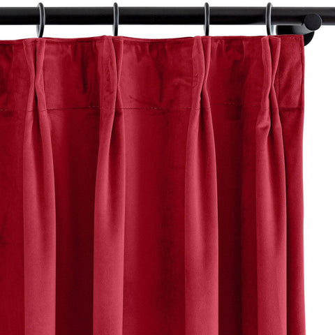 MJ11 Soft Velvet Blackout Drapes For Living Room Bedroom Pinch Pleat - Cololeaf
