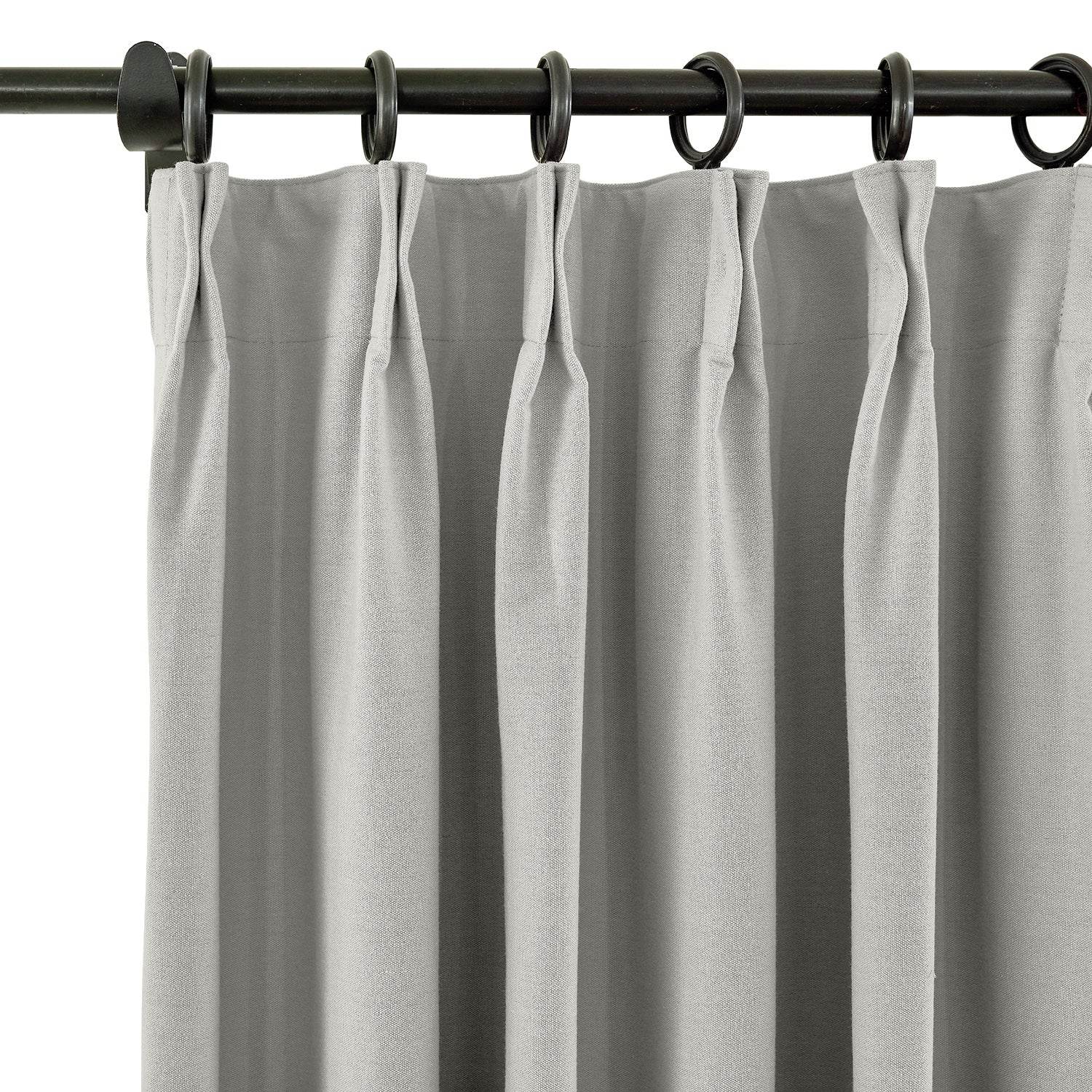 Capri Extra Wide Drape Solid Cotton Heavyweight Curtain Blackout Pinch Pleat - Cololeaf