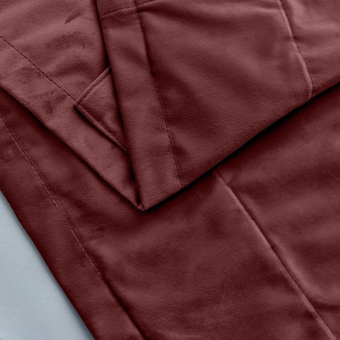 MJ11 Extra Long Soft Velvet Blackout Drapes For Loft Living Room Grommet - Cololeaf