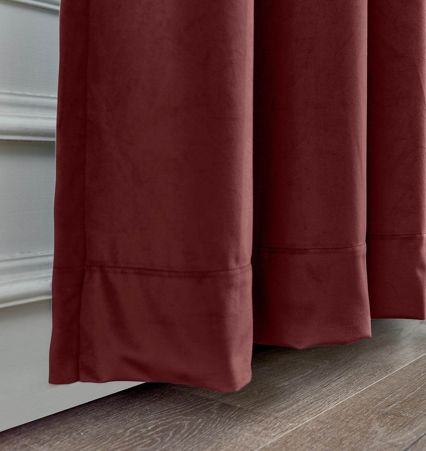 MJ11 Soft Soundproof Luxury Velvet Blackout Drapes Back Tab and Rod Pocket - Cololeaf