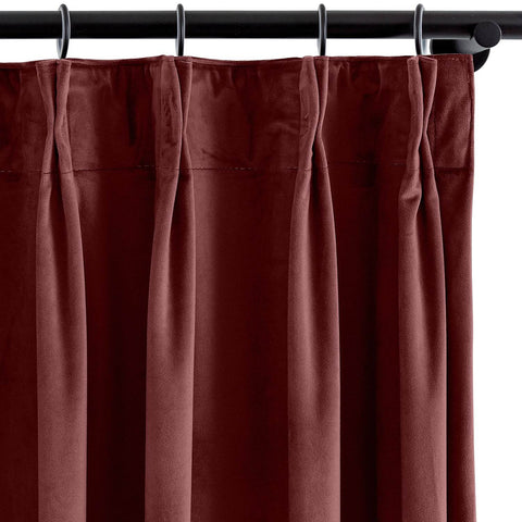 MJ11 Soft Velvet Blackout Drapes For Living Room Bedroom Pinch Pleat - Cololeaf