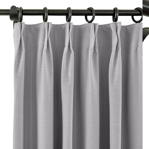 Capri Extra Wide Drape Solid Cotton Heavyweight Curtain Blackout Pinch Pleat - Cololeaf