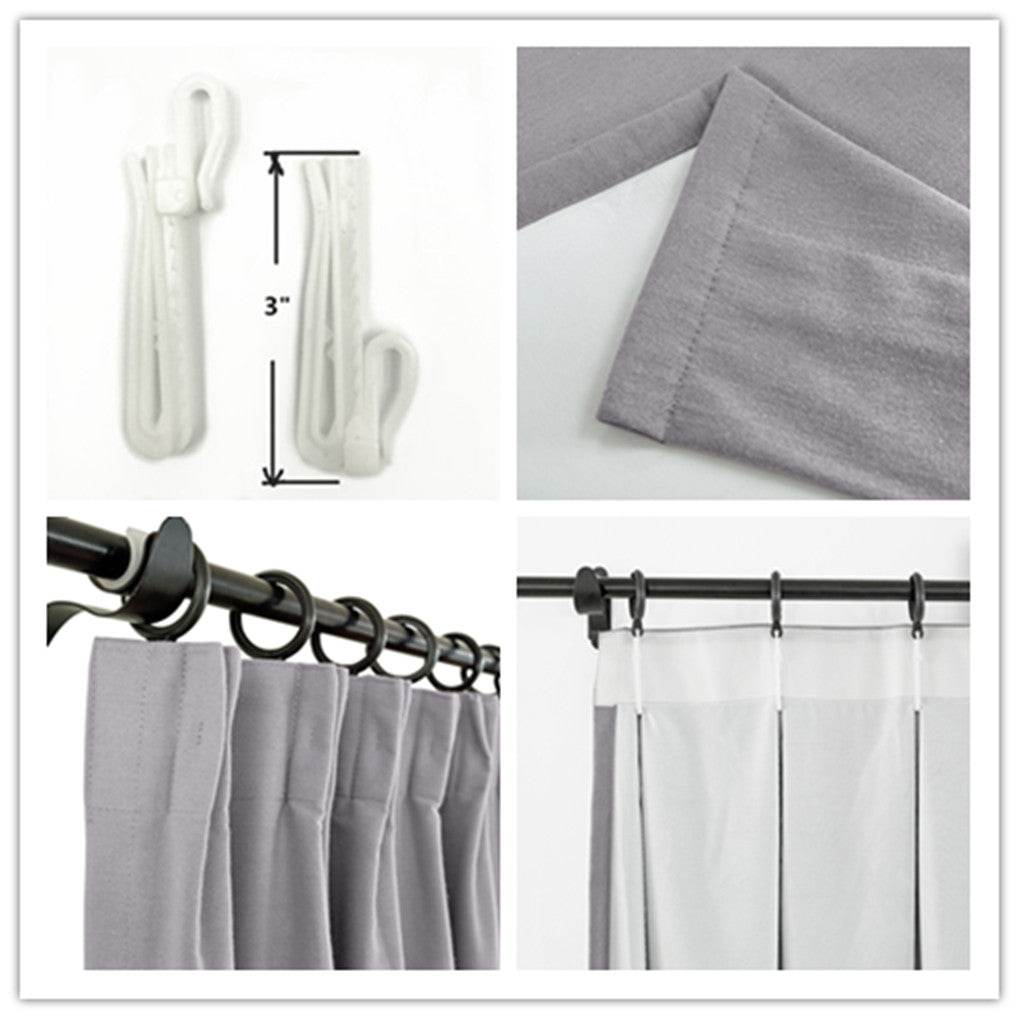 Capri Extra Wide Drape Solid Cotton Heavyweight Curtain Blackout Pinch Pleat - Cololeaf