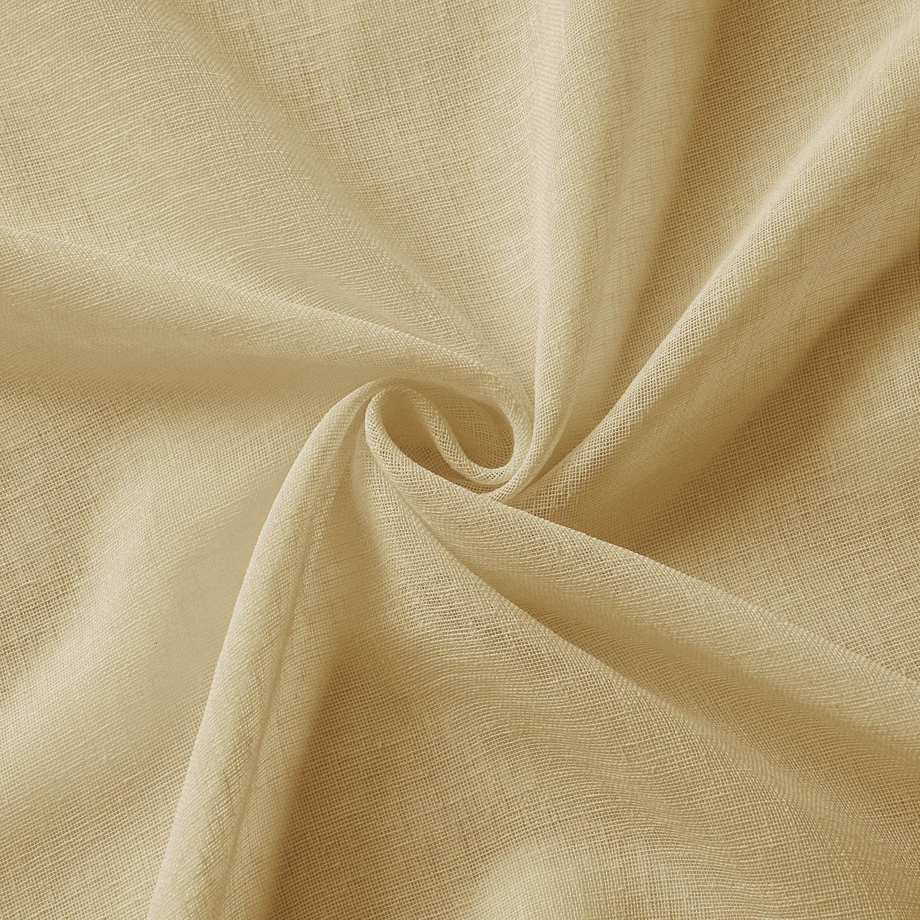 B01 Linen Textured Airy Sheer Curtain Pinch Pleat - Cololeaf