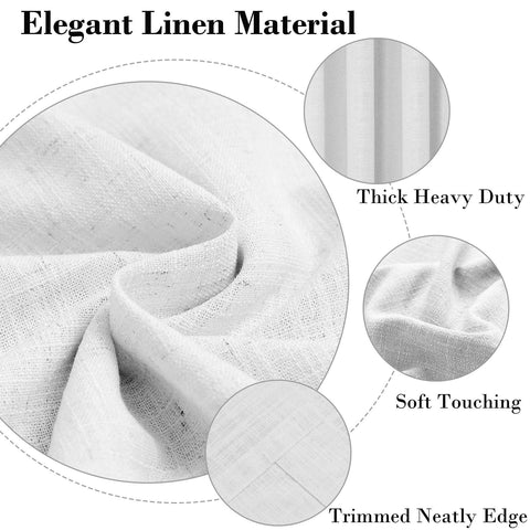 1908 Linen Blend Breathable & Natural Curtain Nickle Grommet - Cololeaf