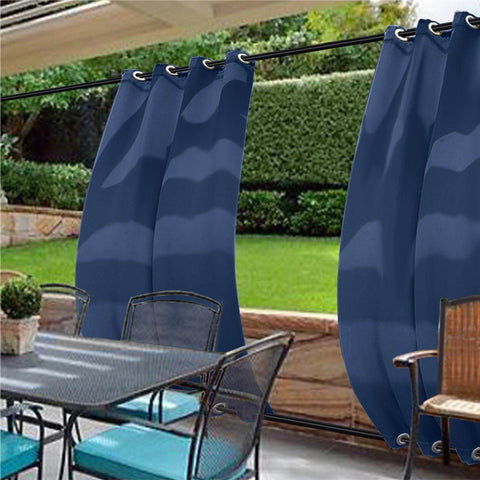 Rose Outdoor Curtains Waterproof Thermal Insulated Blackout Grommets At The Top and Bottom - Cololeaf