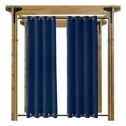 Rose Outdoor Curtains Waterproof Thermal Insulated Blackout Grommets At The Top and Bottom - Cololeaf