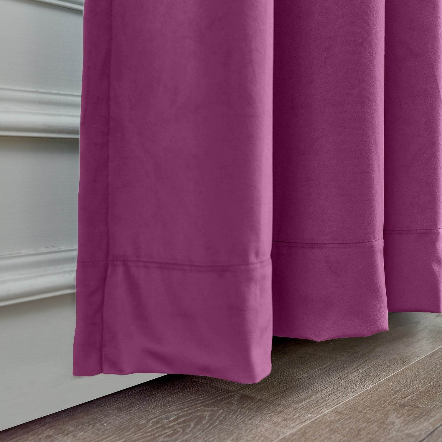 MJ11 Soft Velvet Blackout Drapes For Living Room Bedroom Pinch Pleat - Cololeaf