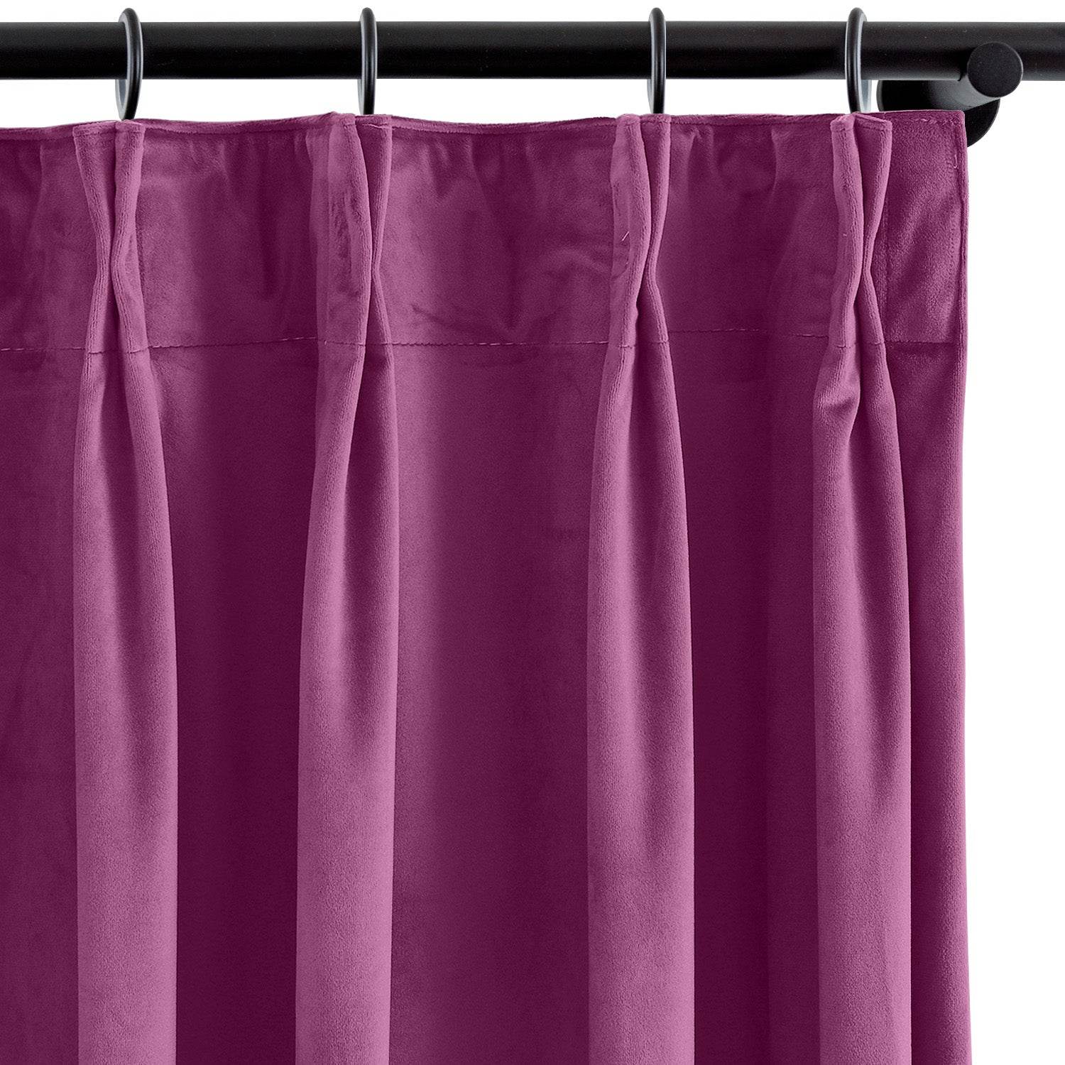 MJ11 Soft Velvet Blackout Drapes For Living Room Bedroom Pinch Pleat - Cololeaf