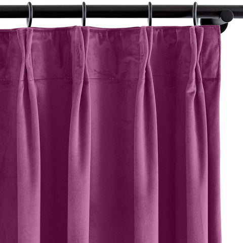 MJ11 Soft Velvet Blackout Drapes For Living Room Bedroom Pinch Pleat - Cololeaf