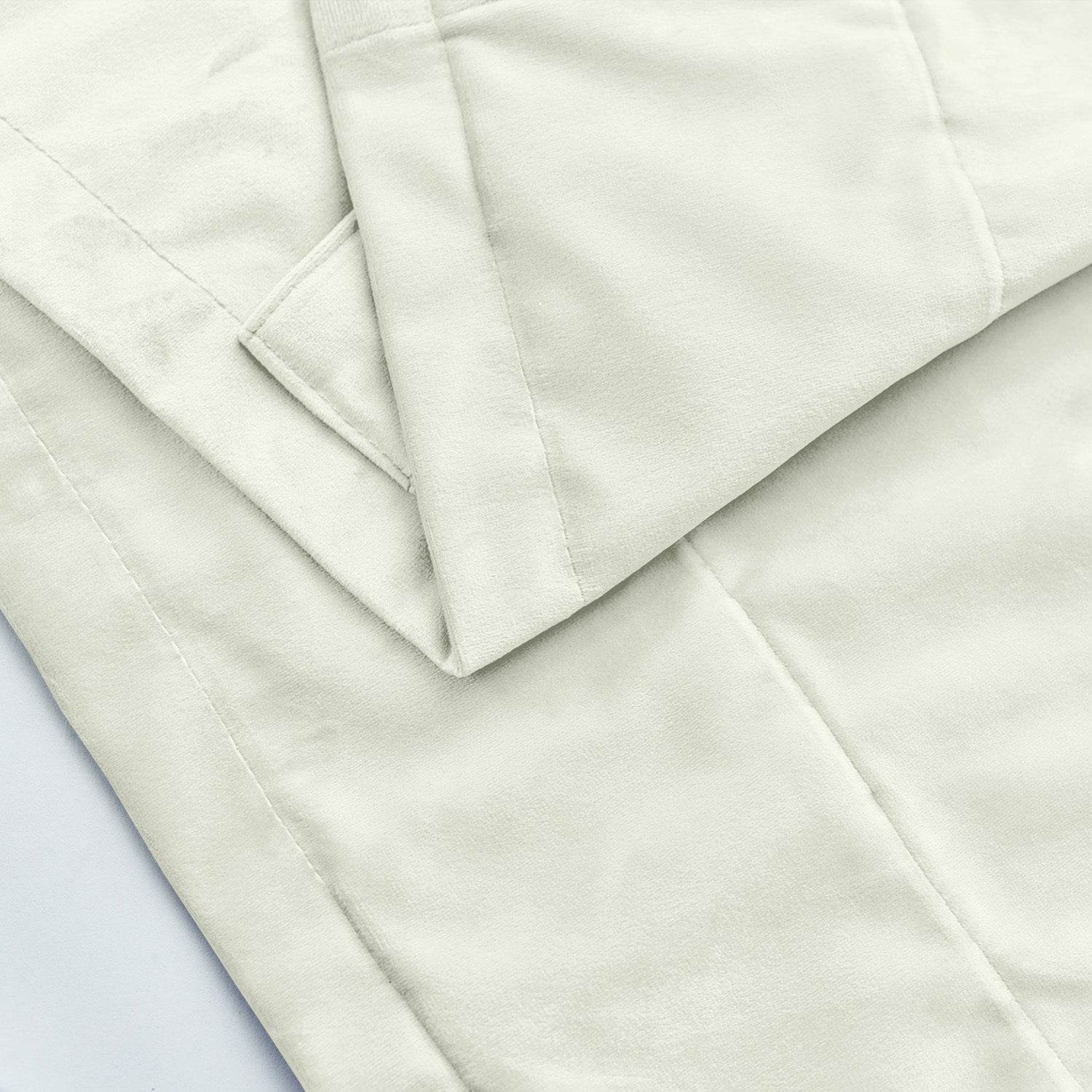 MJ11 Soft Velvet Blackout Drapes For Living Room Bedroom Pinch Pleat - Cololeaf