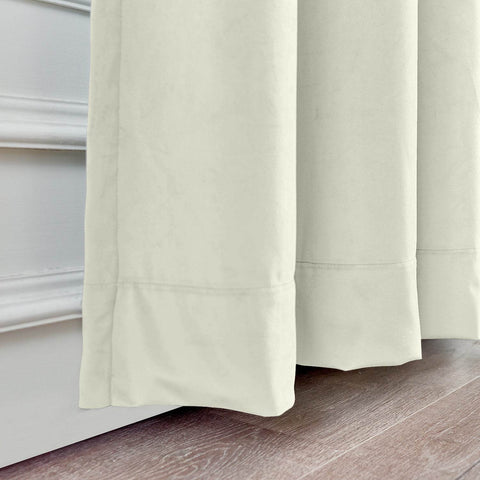 MJ11 Soft Soundproof Luxury Velvet Blackout Drapes Back Tab and Rod Pocket - Cololeaf