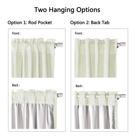 MJ11 Soft Soundproof Luxury Velvet Blackout Drapes Back Tab and Rod Pocket - Cololeaf