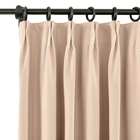 Capri Extra Wide Drape Solid Cotton Heavyweight Curtain Blackout Pinch Pleat - Cololeaf