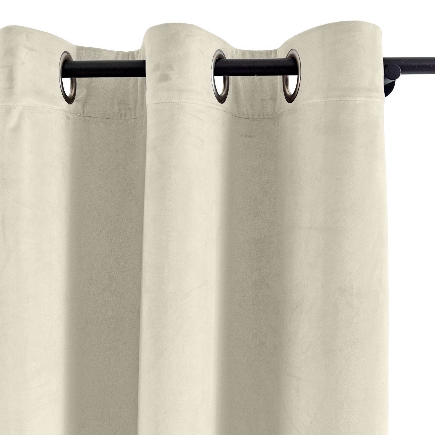 MJ11 Extra Long Soft Velvet Blackout Drapes For Loft Living Room Grommet - Cololeaf