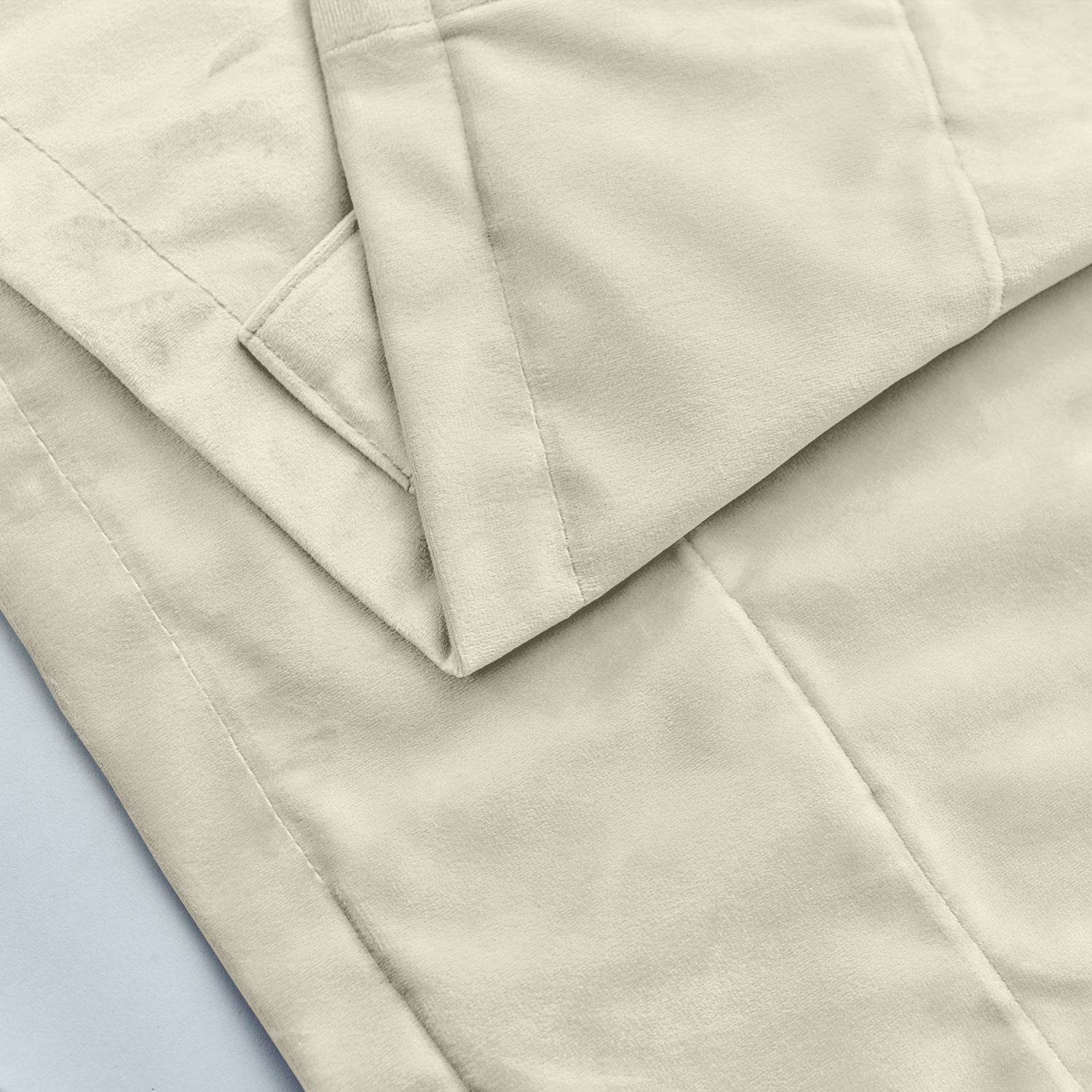 MJ11 Extra Long Soft Velvet Blackout Drapes For Loft Living Room Grommet - Cololeaf