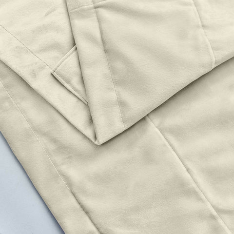 MJ11 Extra Long Soft Velvet Blackout Drapes For Loft Living Room Grommet - Cololeaf