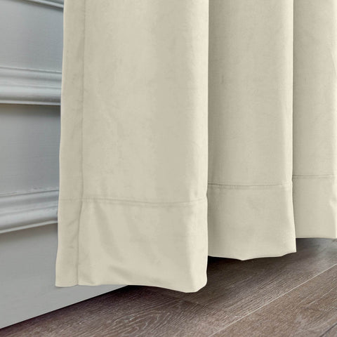 MJ11 Soft Soundproof Luxury Velvet Blackout Drapes Back Tab and Rod Pocket - Cololeaf