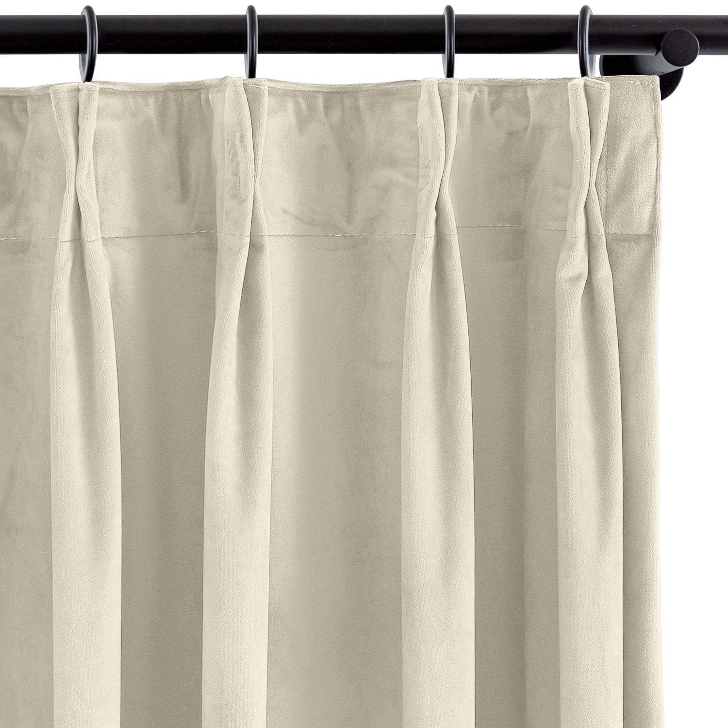MJ11 Soft Velvet Blackout Drapes For Living Room Bedroom Pinch Pleat - Cololeaf