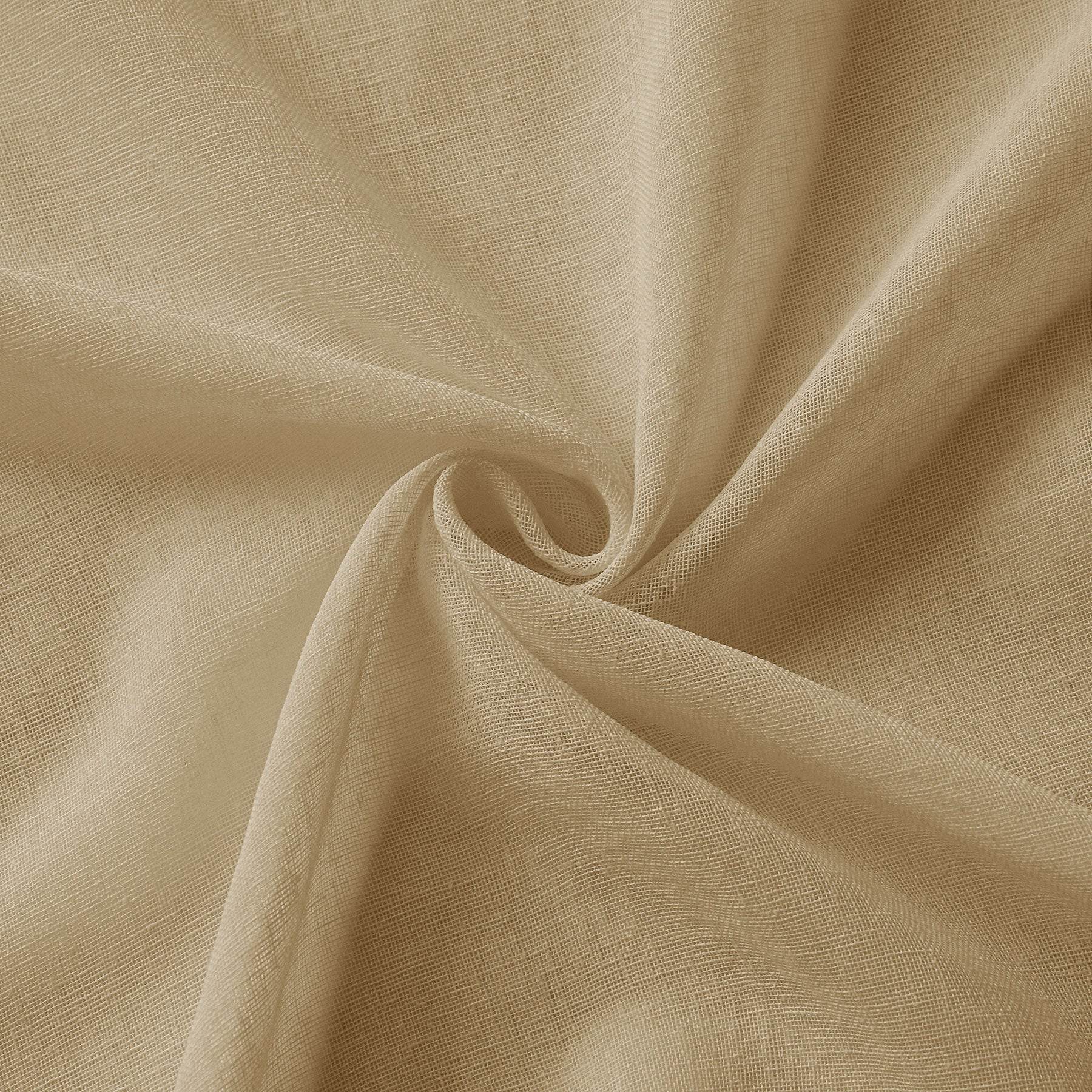 B01 Linen Textured Airy Sheer Curtain Pinch Pleat - Cololeaf