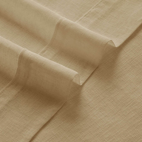 B01 Linen Textured Airy Sheer Curtain Pinch Pleat - Cololeaf