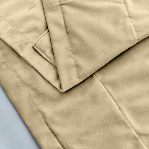 MJ11 Soft Velvet Blackout Drapes For Living Room Bedroom Pinch Pleat - Cololeaf