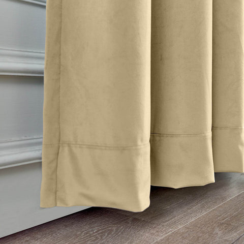 MJ11 Soft Soundproof Luxury Velvet Blackout Drapes Back Tab and Rod Pocket - Cololeaf