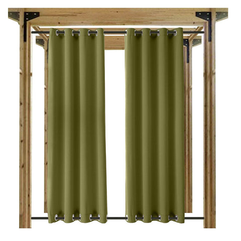 Rose Outdoor Curtains Waterproof Thermal Insulated Blackout Grommets At The Top and Bottom - Cololeaf