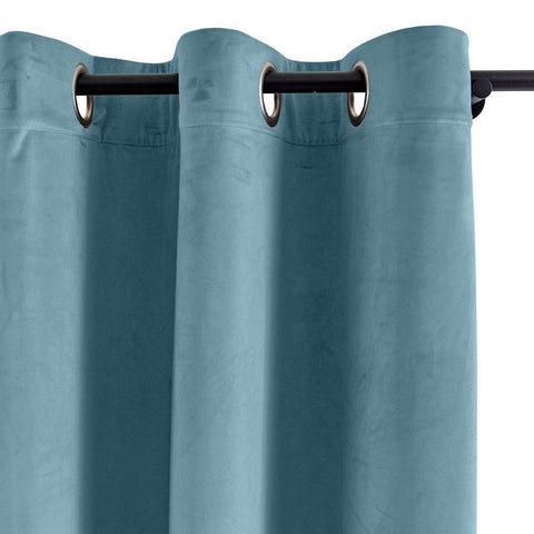 MJ11 Extra Long Soft Velvet Blackout Drapes For Loft Living Room Grommet - Cololeaf