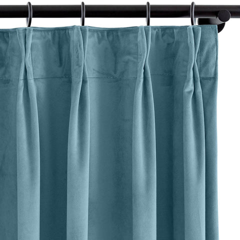 MJ11 Soft Velvet Blackout Drapes For Living Room Bedroom Pinch Pleat - Cololeaf