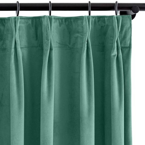 MJ11 Soft Velvet Blackout Drapes For Living Room Bedroom Pinch Pleat - Cololeaf