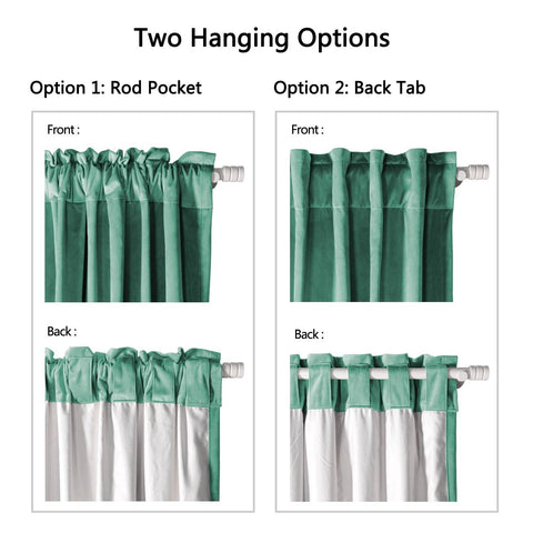 MJ11 Soft Soundproof Luxury Velvet Blackout Drapes Back Tab and Rod Pocket - Cololeaf
