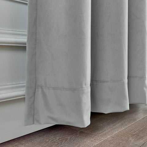 MJ11 Soft Soundproof Luxury Velvet Blackout Drapes Back Tab and Rod Pocket - Cololeaf