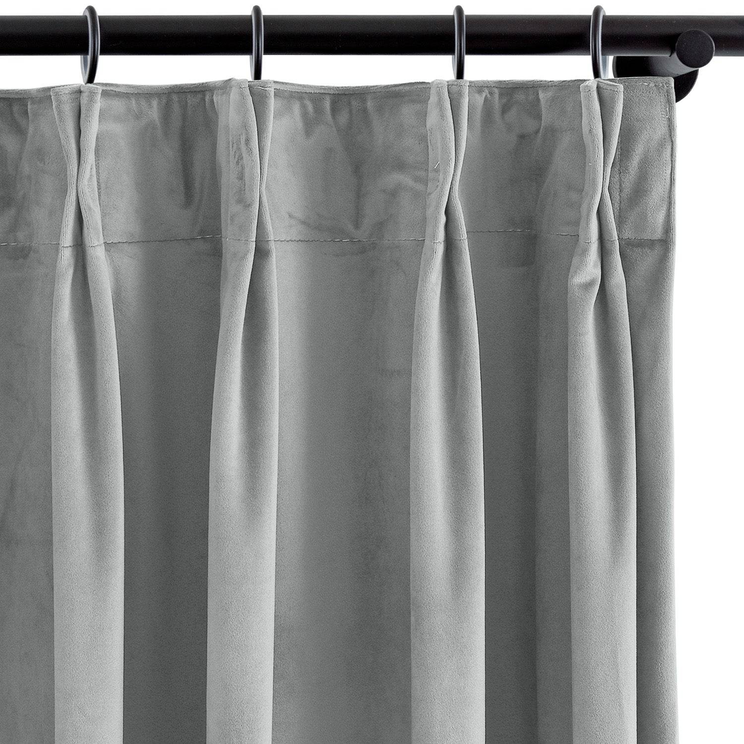 MJ11 Soft Velvet Blackout Drapes For Living Room Bedroom Pinch Pleat - Cololeaf
